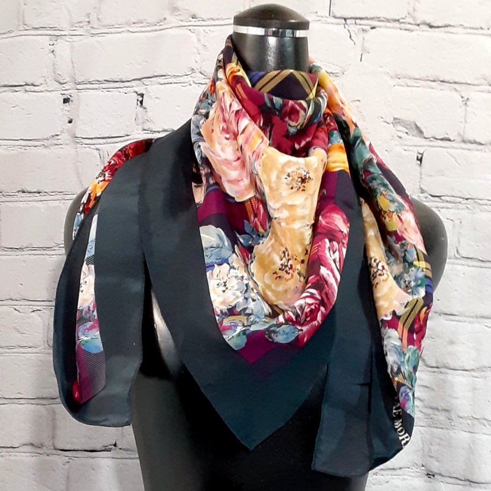 VINTAGE: Hanae Mori SILK scarf